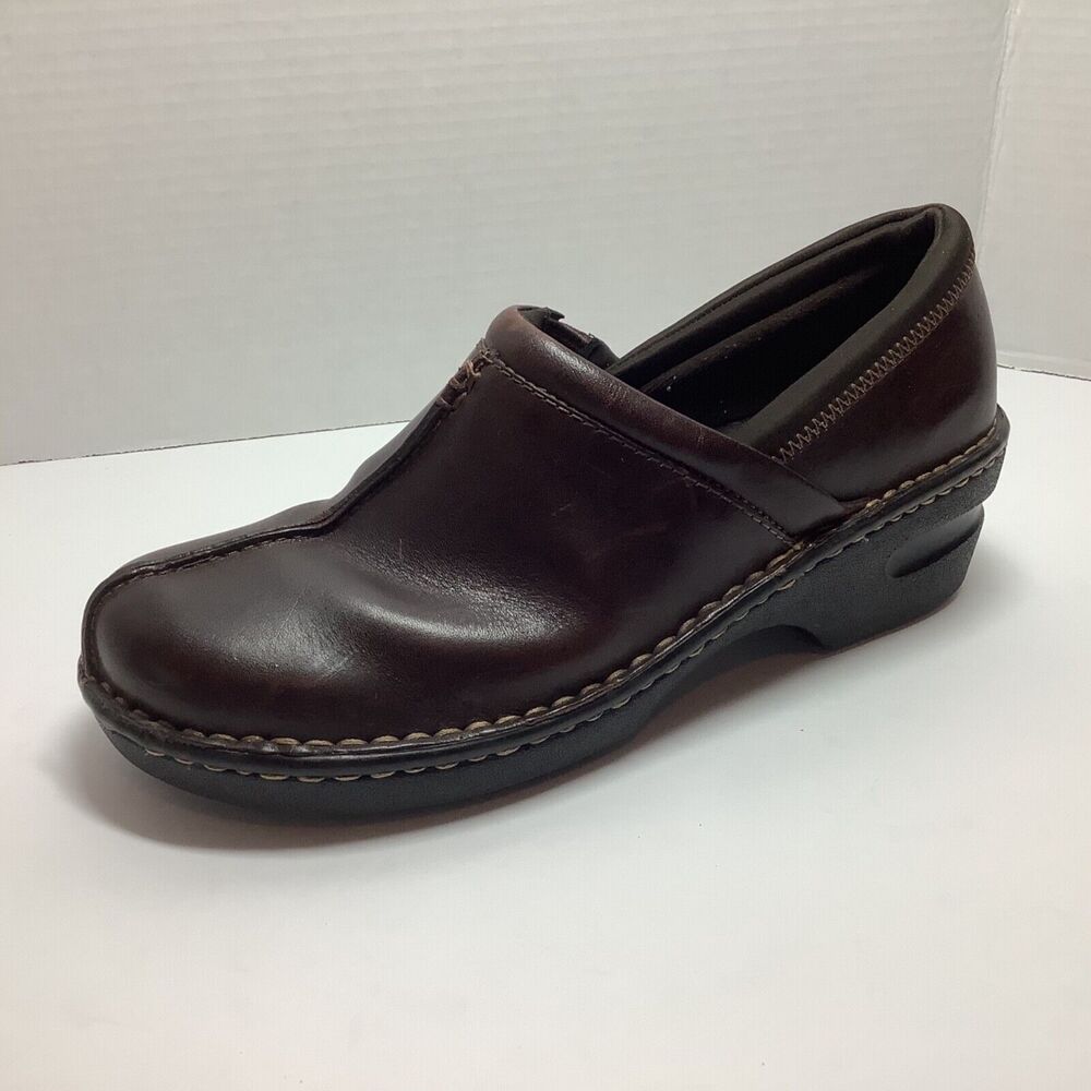 Women Size 10 Eastland Dark Brown Leather Slip On Comfort Casual Shoes